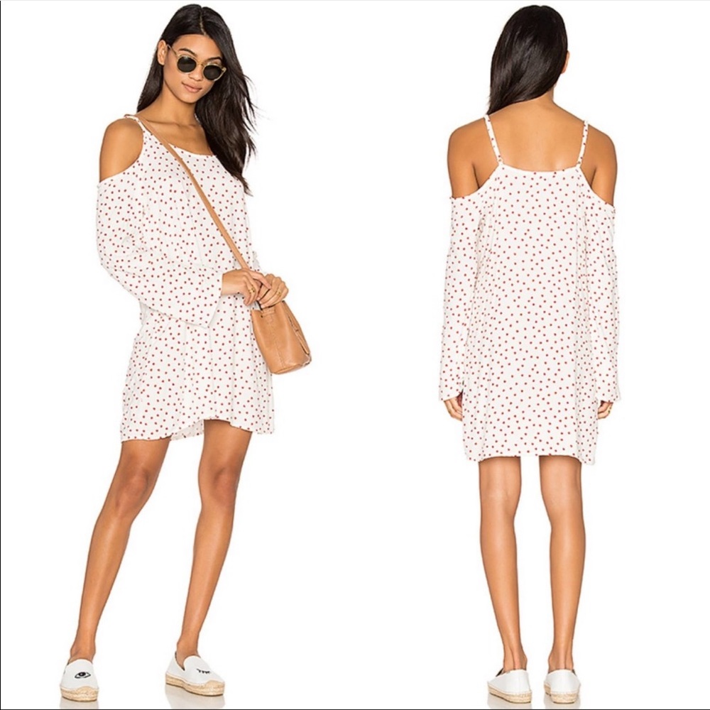 Michael Lauren Red Heart Cold Shoulder Dress